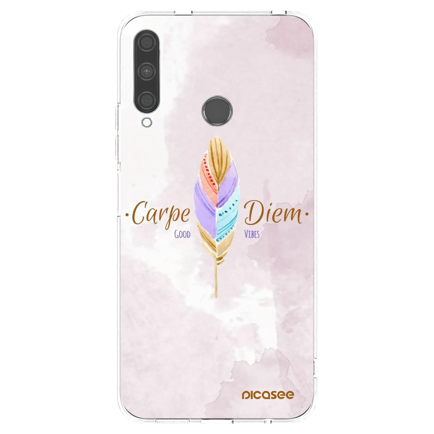 Picasee silikonski prozorni ovitek za Huawei P40 Lite E - Carpe Diem