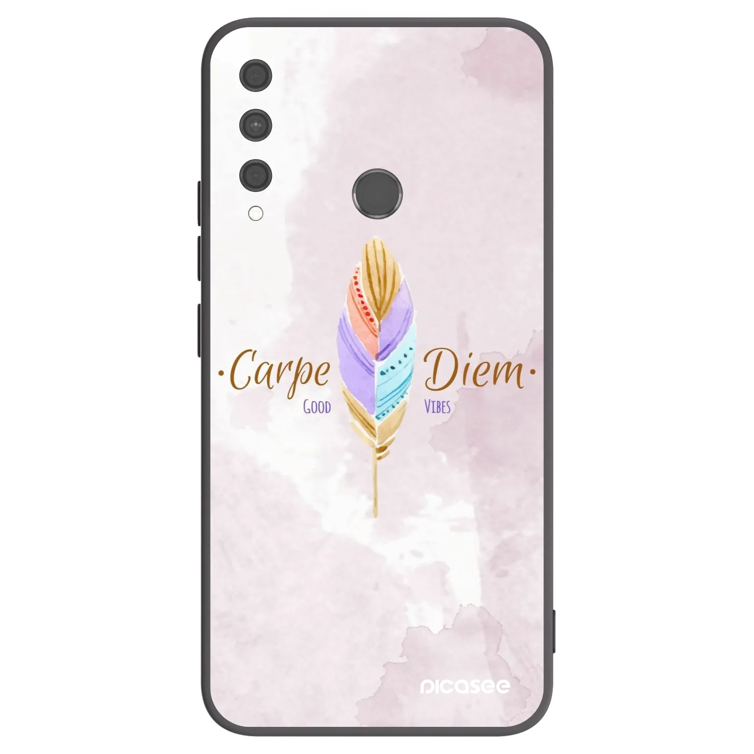 Picasee silikonski črni ovitek za Huawei P40 Lite E - Carpe Diem