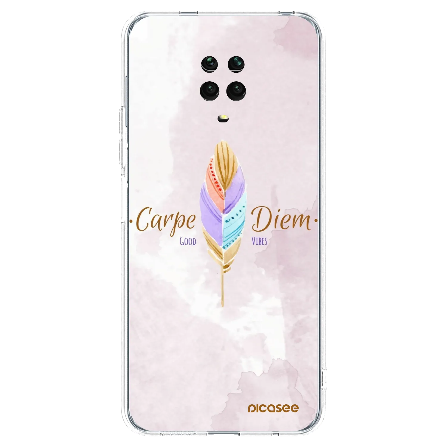 Picasee silikonski prozorni ovitek za Xiaomi Redmi Note 9 Pro - Carpe Diem