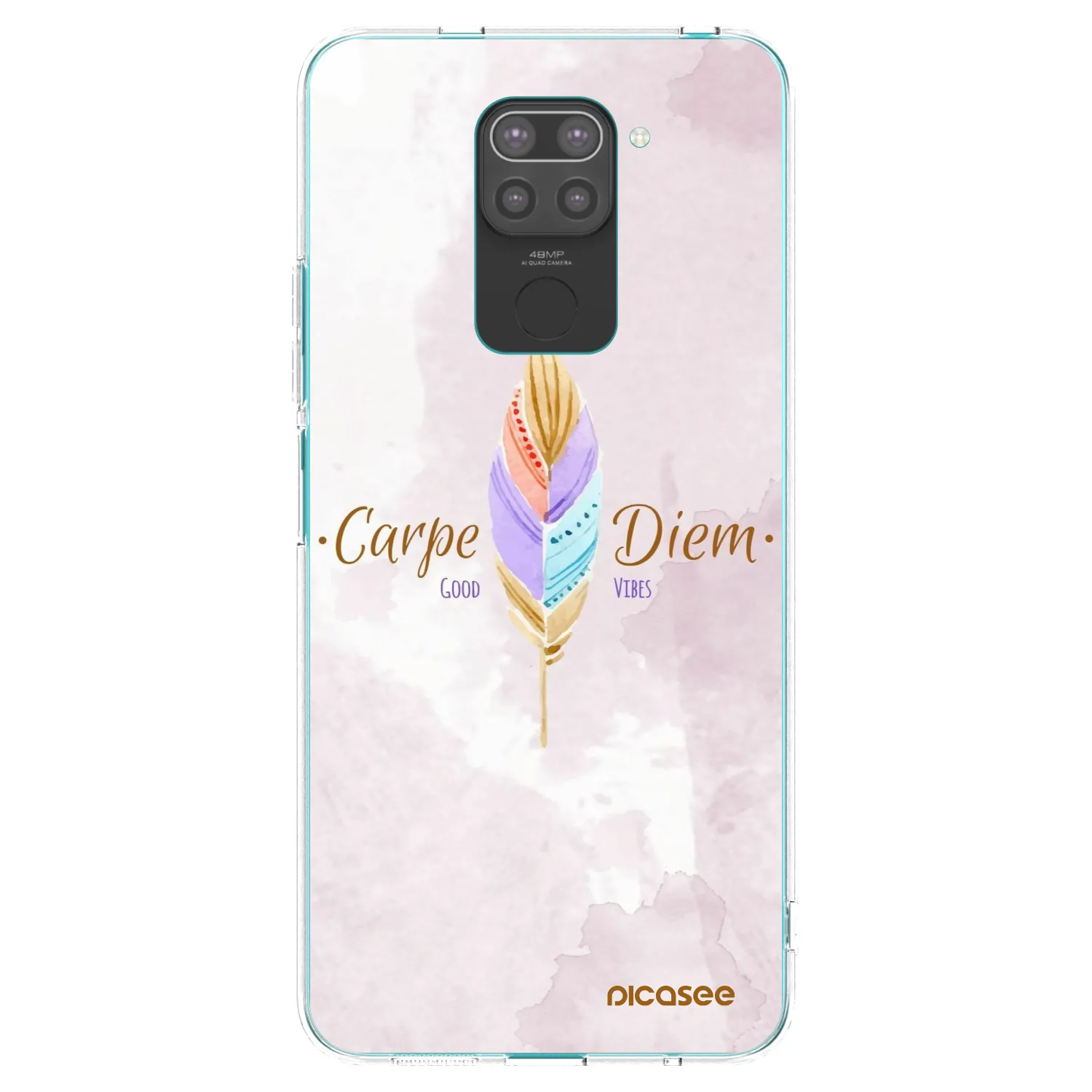 Picasee silikonski črni ovitek za Xiaomi Redmi Note 9 - Carpe Diem