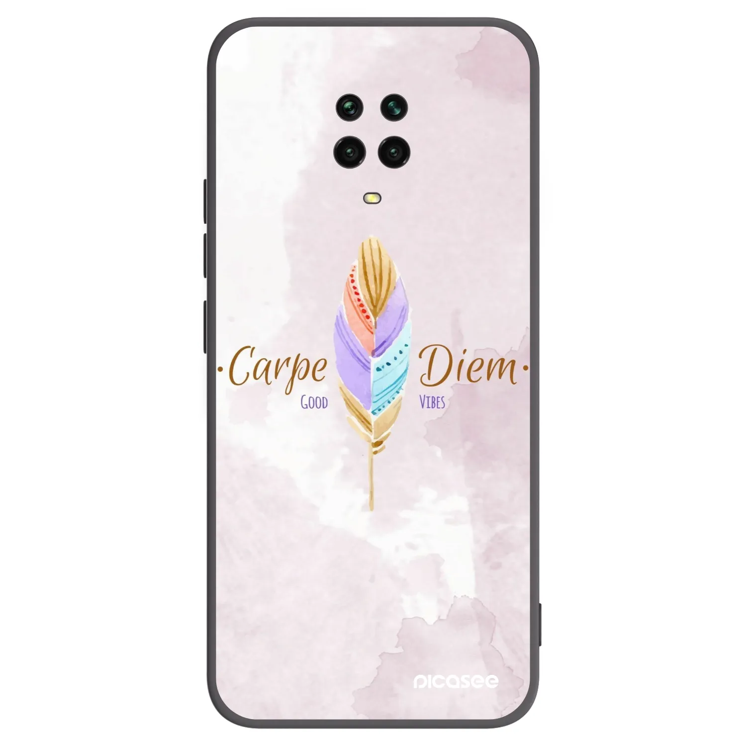 Picasee silikonski črni ovitek za Xiaomi Redmi Note 9S - Carpe Diem