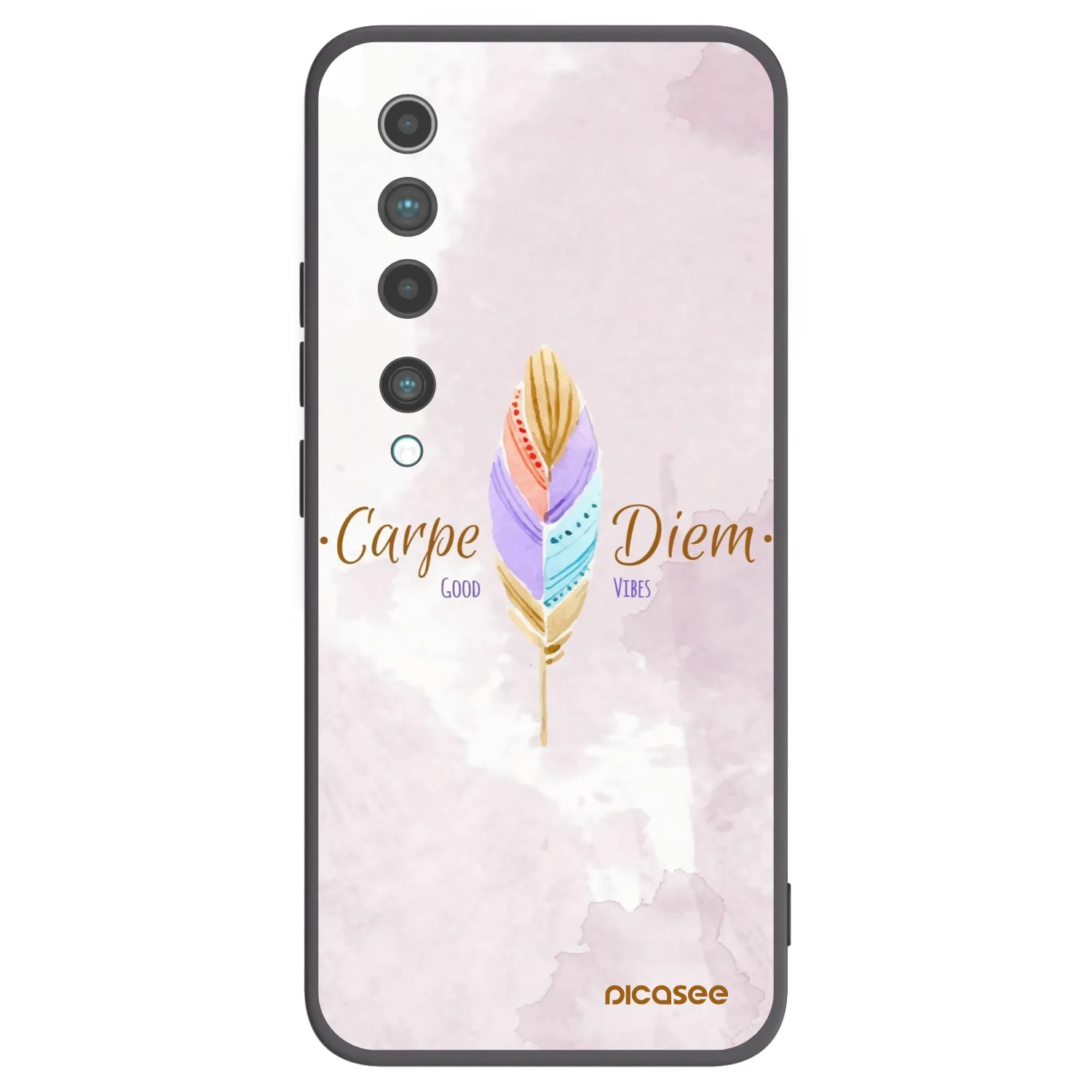 Picasee silikonski črni ovitek za Xiaomi Mi 10 - Carpe Diem