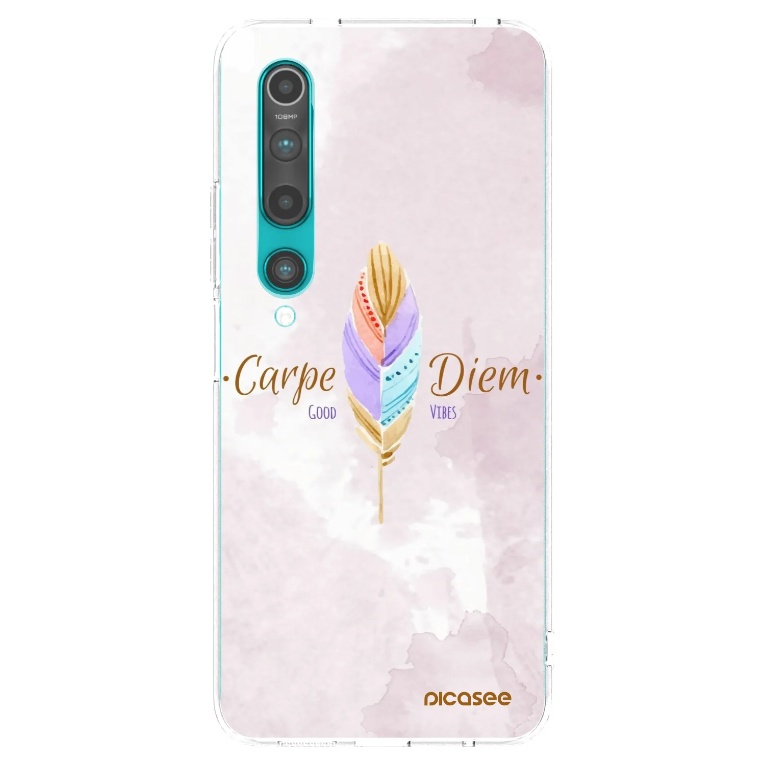 Picasee silikonski prozorni ovitek za Xiaomi Mi 10 - Carpe Diem