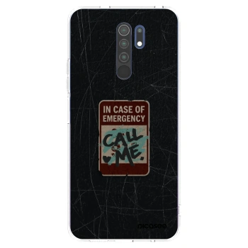 Picasee silikonski prozorni ovitek za Xiaomi Redmi 9 - EMERGENCY