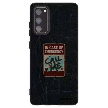 Picasee silikonski črni ovitek za Samsung Galaxy S20 FE - EMERGENCY