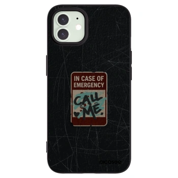 Picasee silikonski črni ovitek za Apple iPhone 12 - EMERGENCY