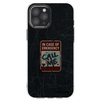 Picasee silikonski prozorni ovitek za Apple iPhone 12 Pro Max - EMERGENCY