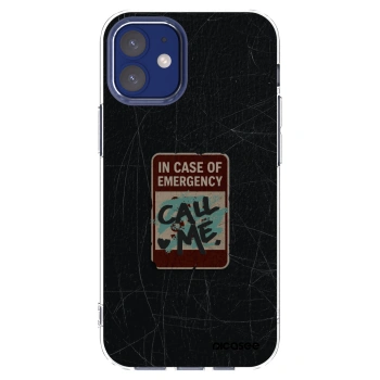 Picasee silikonski prozorni ovitek za Apple iPhone 12 mini - EMERGENCY