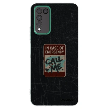 Picasee silikonski prozorni ovitek za Honor 10X Lite - EMERGENCY