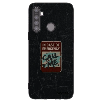 Picasee silikonski črni ovitek za Realme 5 - EMERGENCY