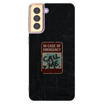 Picasee silikonski prozorni ovitek za Samsung Galaxy S21+ 5G G996F - EMERGENCY