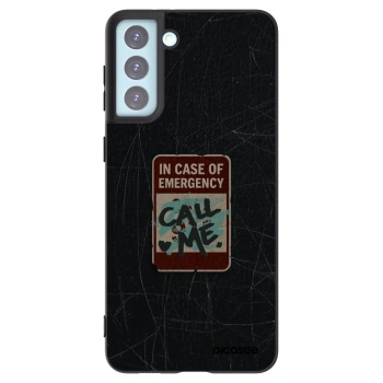 Picasee silikonski črni ovitek za Samsung Galaxy S21+ 5G G996F - EMERGENCY