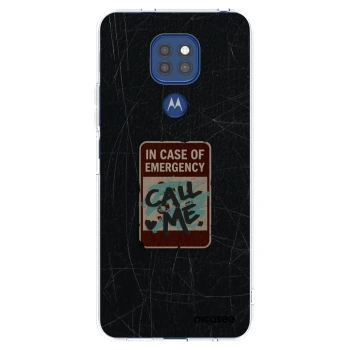 Picasee silikonski prozorni ovitek za Motorola Moto G9 Play - EMERGENCY