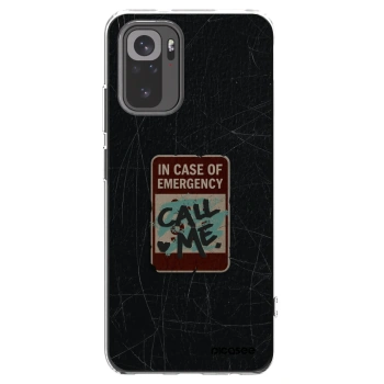 Picasee silikonski prozorni ovitek za Xiaomi Redmi Note 10S - EMERGENCY