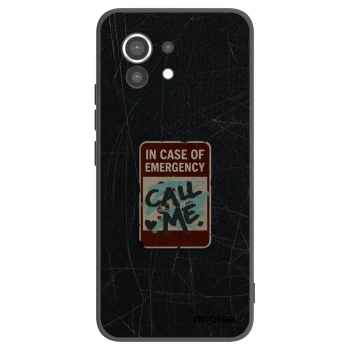Picasee silikonski črni ovitek za Xiaomi Mi 11 - EMERGENCY