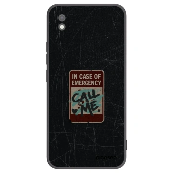 Picasee silikonski črni ovitek za Xiaomi Redmi 9AT - EMERGENCY