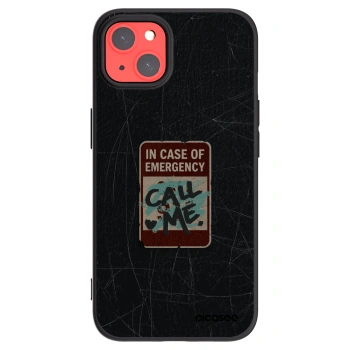 Picasee silikonski črni ovitek za Apple iPhone 13 - EMERGENCY