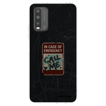 Picasee silikonski prozorni ovitek za Xiaomi Redmi 9T - EMERGENCY