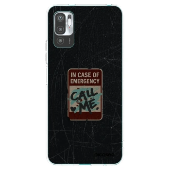 Picasee silikonski prozorni ovitek za Xiaomi Redmi Note 10 5G - EMERGENCY