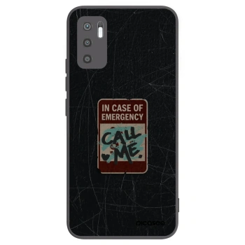 Picasee silikonski črni ovitek za Xiaomi Redmi Note 10 5G - EMERGENCY