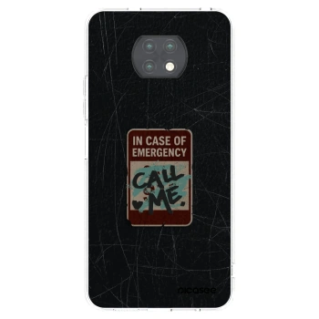 Picasee silikonski prozorni ovitek za Xiaomi Redmi Note 9T - EMERGENCY