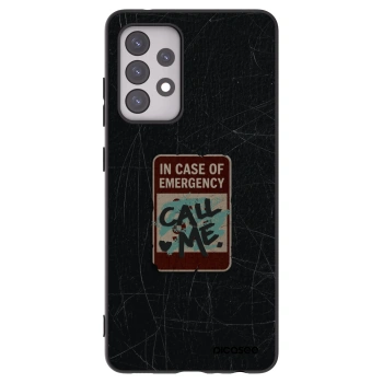 Picasee silikonski črni ovitek za Samsung Galaxy A52s 5G A528B - EMERGENCY