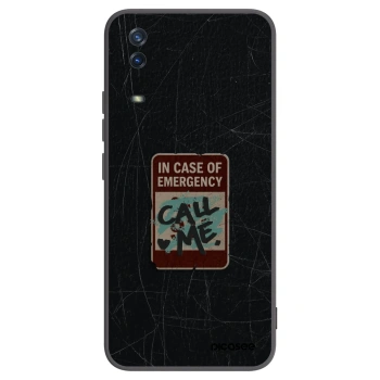 Picasee silikonski črni ovitek za Vivo Y11s - EMERGENCY