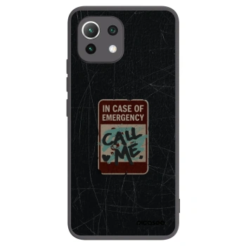 Picasee silikonski črni ovitek za Xiaomi 11 Lite 5G NE - EMERGENCY