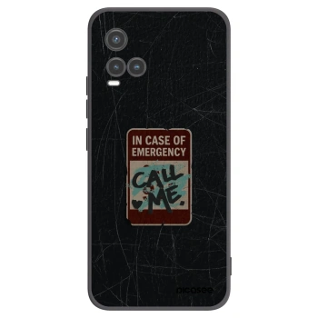 Picasee silikonski črni ovitek za Vivo Y33s - EMERGENCY