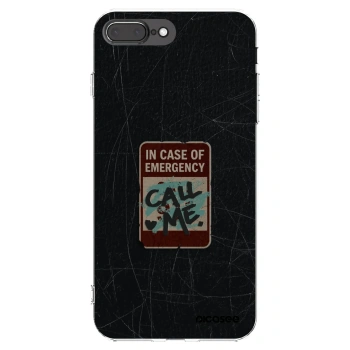 Picasee silikonski prozorni ovitek za Apple iPhone 7 Plus - EMERGENCY