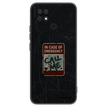 Picasee silikonski črni ovitek za Xiaomi Redmi 10C - EMERGENCY