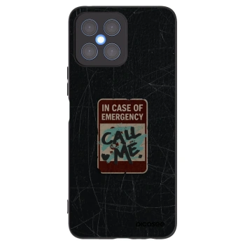 Picasee silikonski črni ovitek za Honor X8 4G - EMERGENCY