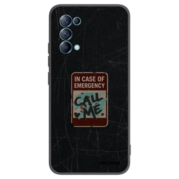Picasee silikonski črni ovitek za OPPO Reno 5 5G - EMERGENCY