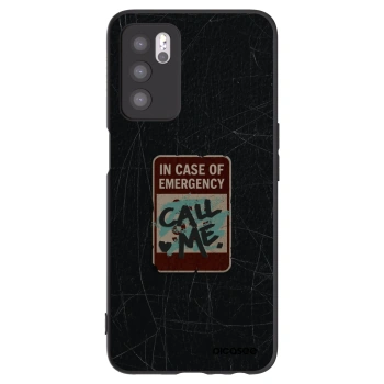 Picasee silikonski črni ovitek za OPPO A16s - EMERGENCY