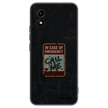 Picasee silikonski črni ovitek za Vivo Y01 - EMERGENCY