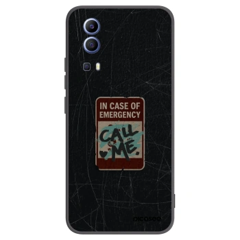 Picasee silikonski črni ovitek za Vivo Y52 5G - EMERGENCY