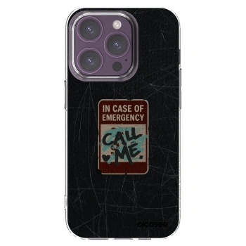 Picasee silikonski prozorni ovitek za Apple iPhone 14 Pro - EMERGENCY