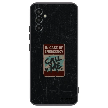 Picasee silikonski črni ovitek za Samsung Galaxy M13 M135F - EMERGENCY