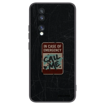 Picasee silikonski črni ovitek za Honor 70 - EMERGENCY