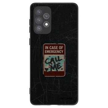 Picasee silikonski črni ovitek za Samsung Galaxy A73 5G - EMERGENCY