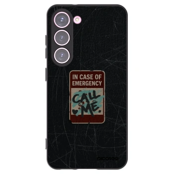 Picasee silikonski črni ovitek za Samsung Galaxy S23 5G - EMERGENCY
