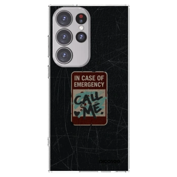 Picasee silikonski prozorni ovitek za Samsung Galaxy S23 Ultra 5G - EMERGENCY