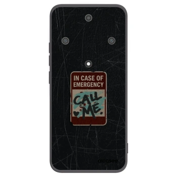 Picasee silikonski črni ovitek za Honor Magic5 Lite 5G - EMERGENCY