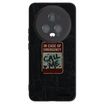 Picasee silikonski črni ovitek za Honor Magic5 Pro - EMERGENCY