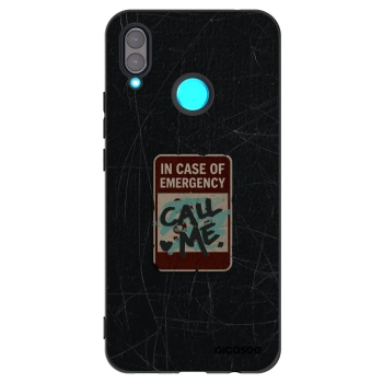 Picasee silikonski črni ovitek za Huawei Nova 3 - EMERGENCY