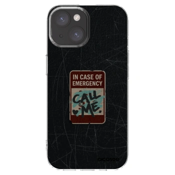 Picasee silikonski prozorni ovitek za Apple iPhone 15 - EMERGENCY