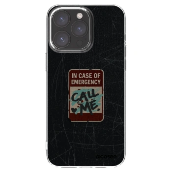 Picasee silikonski prozorni ovitek za Apple iPhone 15 Pro Max - EMERGENCY