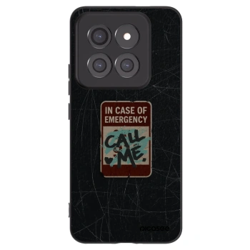 Picasee silikonski črni ovitek za Xiaomi 14 Pro - EMERGENCY