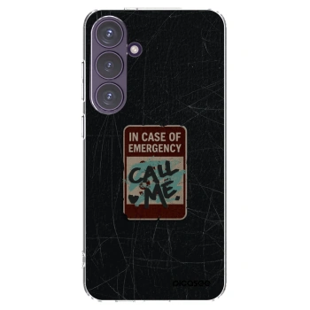 Picasee silikonski prozorni ovitek za Samsung Galaxy S24+ S926B 5G - EMERGENCY