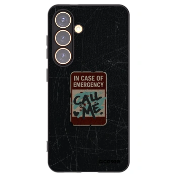Picasee silikonski črni ovitek za Samsung Galaxy S24 S921B 5G - EMERGENCY